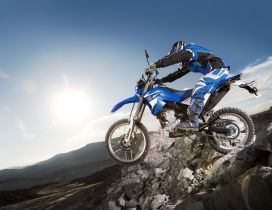 Motorcycle on the mountains - Extreme sports