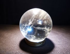 Crystal ball with blue light - 3D wallpaper