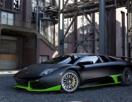 Lamborghini Murcielago tuning - Black and green car