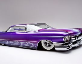 Purple Cadillac Eldorado modified