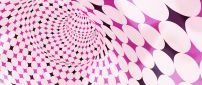 Pink tunnel with white bubbles - Design wallpaper