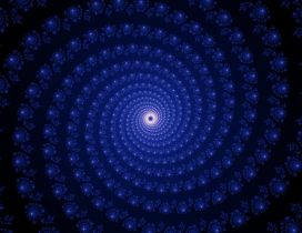 Spiral made of blue pearls - Abstract wallpaper
