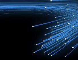 Abstract blue fiber optics - HD wallpaper