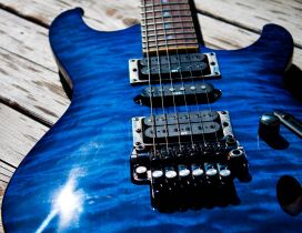 Electric blue guitar - the magic of music