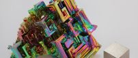 Abstract 3D multicolored form - 3D wallpaper