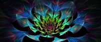 Abstract colorful Lotus 3D flower - Art Design