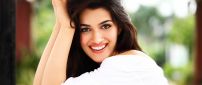 Kriti Sanon in white shirt and with a smile on her face