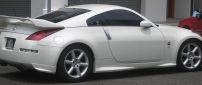 White Nissan 350Z in the parking