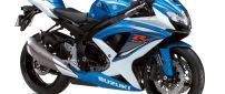 Blue and white motorcycle Suzuki GSX-R1000