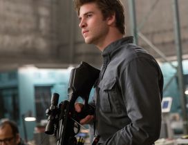 Liam Hemsworth poster, in The Hunger Games
