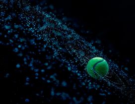 Fantasy tennis ball in water - Abstract wallpaper