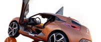 Brown Renault Captur Concept with opened doors