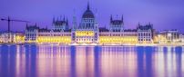 Stunning Budapest Parliament building lighted