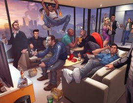 Many characters of Grand Theft Auto Game