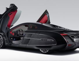 Black McLaren X1 with opened doors
