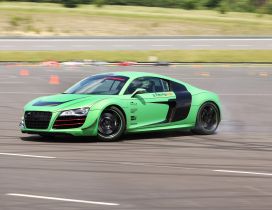 Green Racing One Audi R8 on track