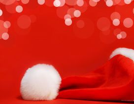 Red Christmas hat - Santa Claus and presents