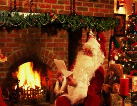 Santa Claus reading the letters from special kids