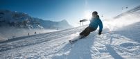 Sunny winter day perfect for skiing - winter sports