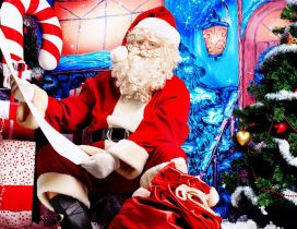 Santa Claus read the letters from children - Magic night