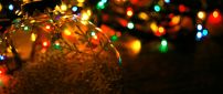 Big snowflake on a Christmas ball - Lights on background