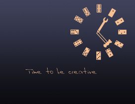 Domino clock - time to be creative