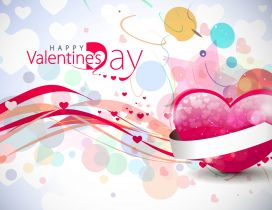 Friendly and colourful wallpaper for Valentines Day