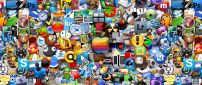 Millions of internet logos and brands - HD wallpaper