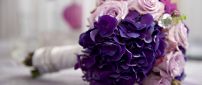 Purple and pink flowers - Wonderful bridal bouquet