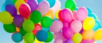 Wonderful rainbow made from colorful balloons - HD wallpaper