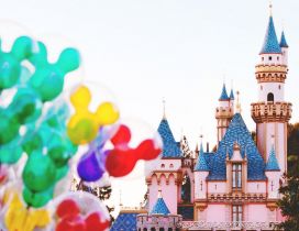 Colorfull balloons with Mickey Mouse on Disneyland Paris