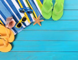Staffs for a beautiful summer holiday - flip flop shoes