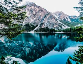 Wonderful blue water - Mirror in the mountain lake