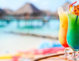 Two delicious summer cocktails - Fresh and cold drink