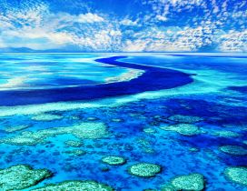 Blue water and sky - Wonderful colors of our earth