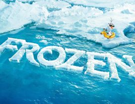 Olaf at swimming - Funny photo for Frozen 2 Disney movie