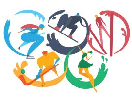 Sports on Olympic Rings - Tokyo 2020