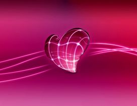 Wonderful digital art design-Pink heart on a pink background