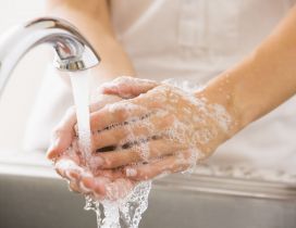 Wash your hands correctly with water and soap