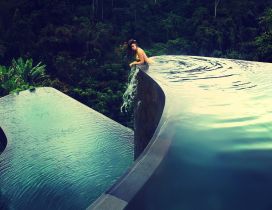 Infinity pool on the mountain - Wonderful nature view