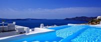 Greece - blue magic water and pool - HD summer time