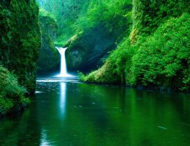 Nature is so beautiful - wonderful waterfall green nature