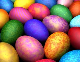 Background full with colorful Easter eggs