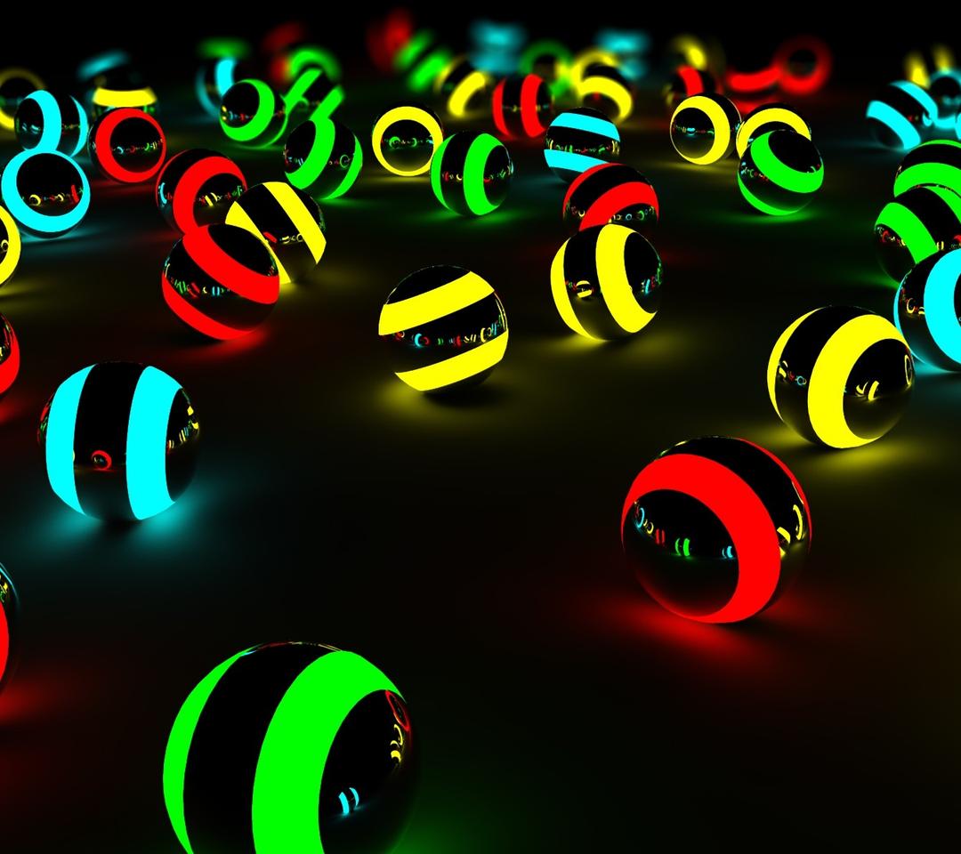 Spheres in many color - 3D & HD wallpaper