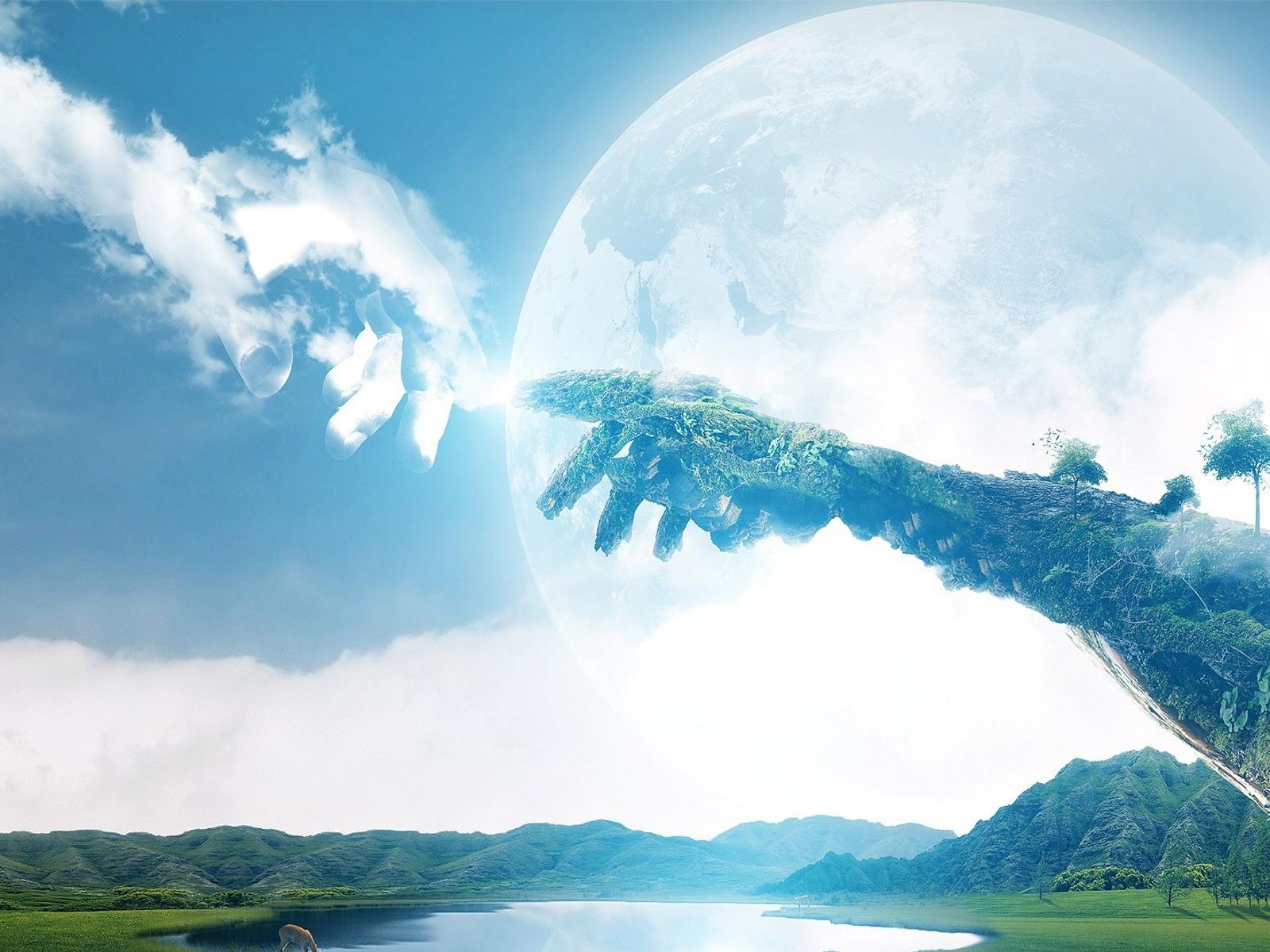 The power of Earth and sky - 3D wonderful wallpaper