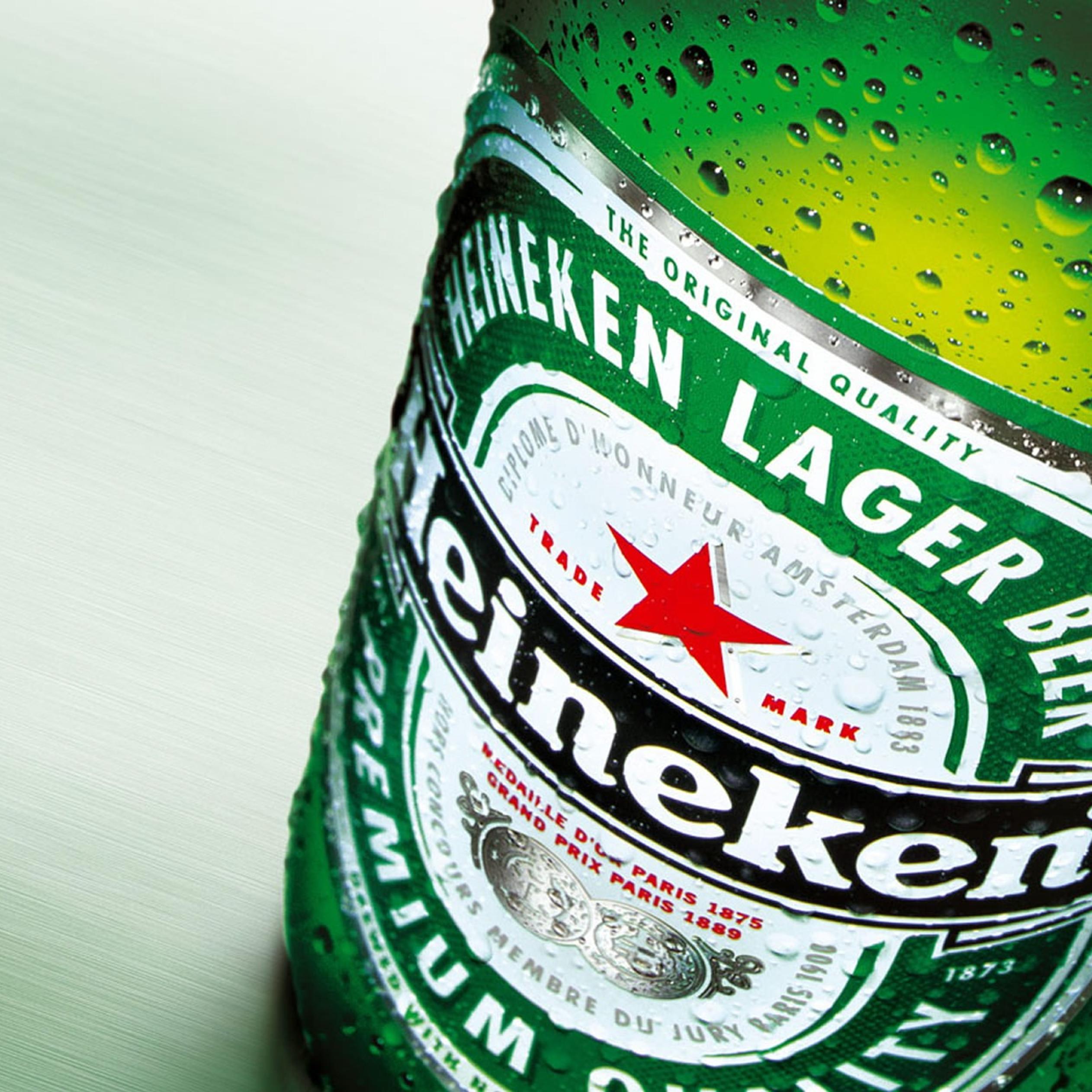 Heineken cold beer bottle