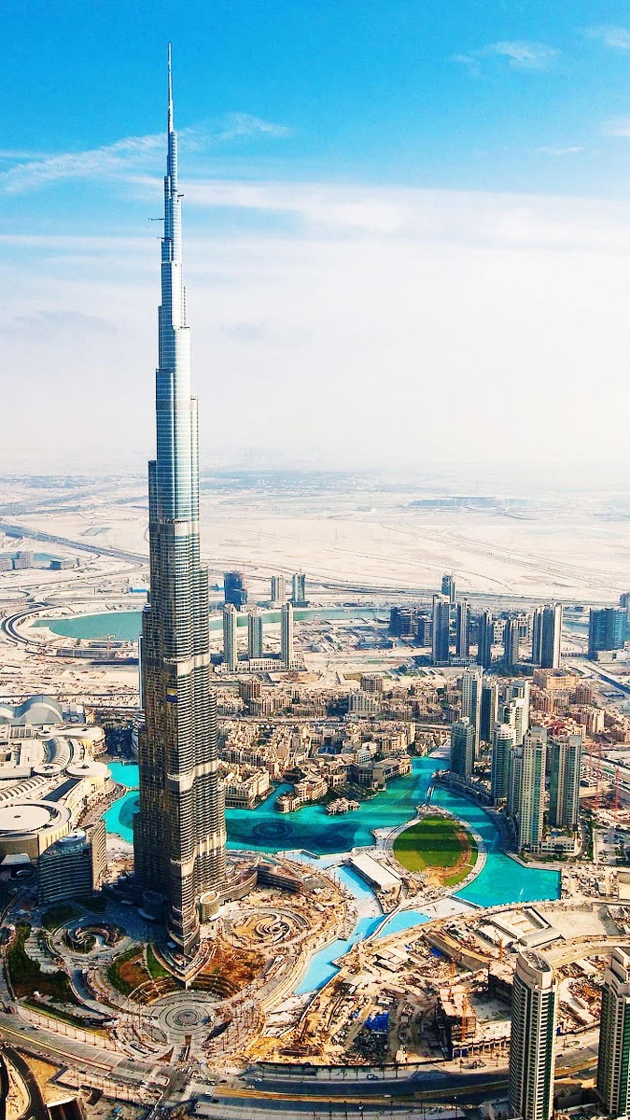 Wonderful architecture at Burj Khalifa city from Dubai