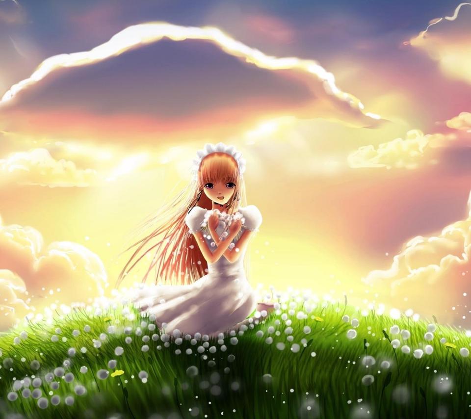HD wallpaper: anime, summer, spring, flower, grass, plant, dandelion,  design | Wallpaper Flare