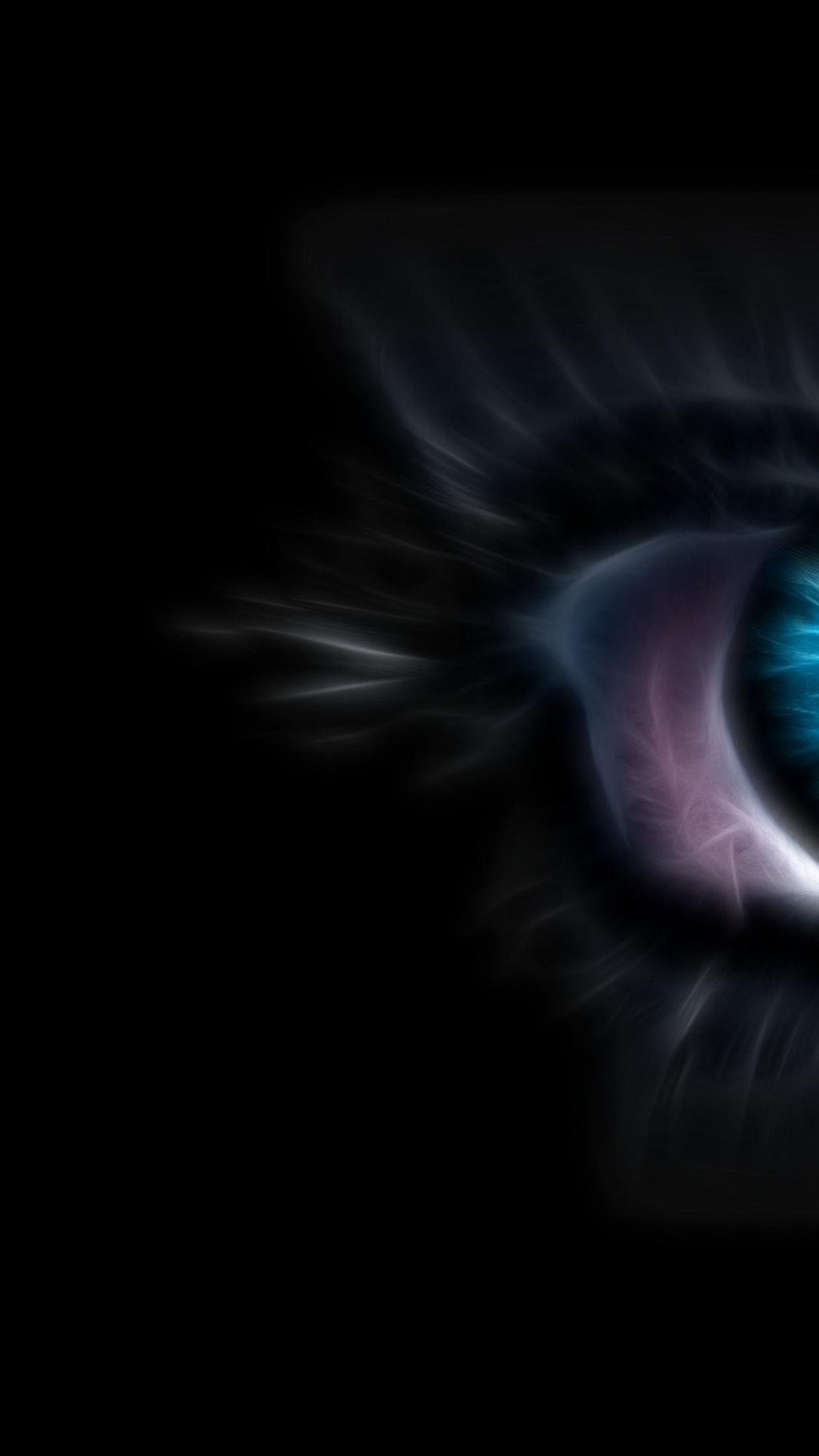 Wonderful blue cat eye - HD dark wallpaper