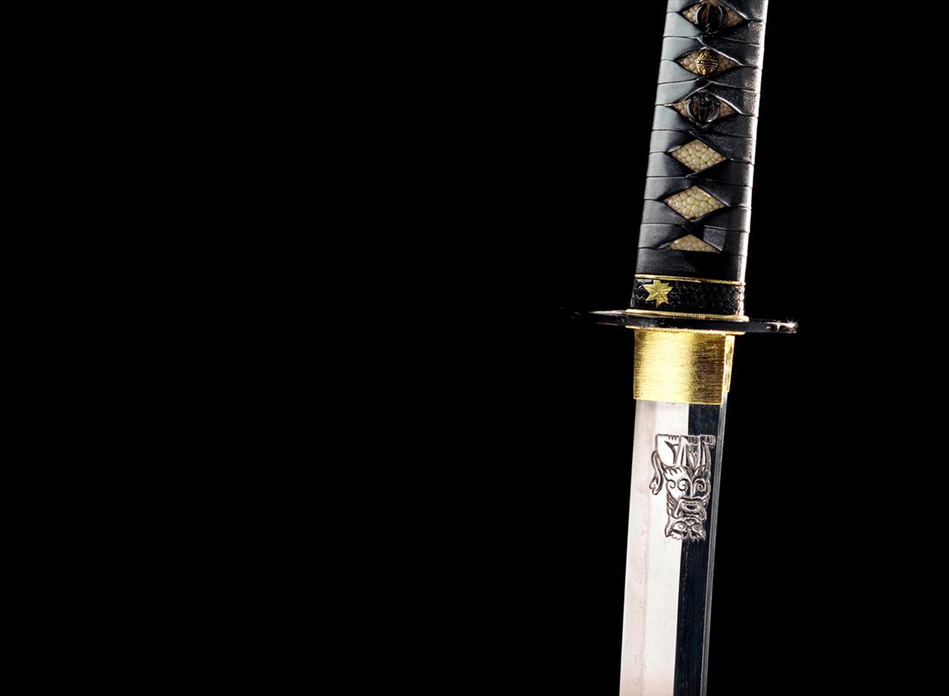 Samurai sword close up